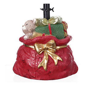 Base per albero Natale sacco rosso con regali 40x30x35 cm