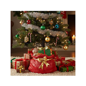 Base per albero Natale sacco rosso con regali 40x30x35 cm