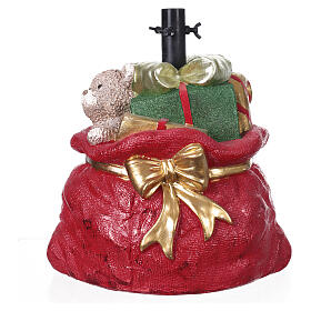 Base per albero Natale sacco rosso con regali 40x30x35 cm
