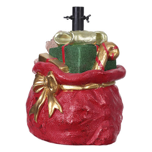Base per albero Natale sacco rosso con regali 40x30x35 cm 5