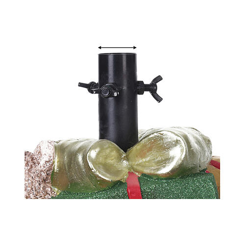 Base per albero Natale sacco rosso con regali 40x30x35 cm 6