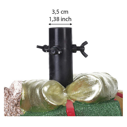 Base per albero Natale 180-240 cm sacco rosso con regali 40x30x35 cm 4