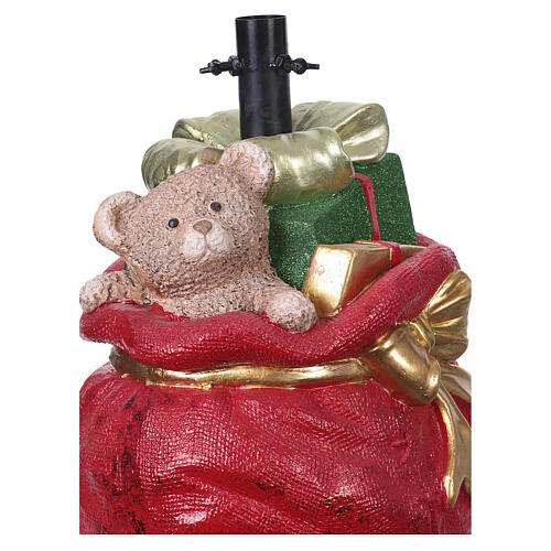 Base per albero Natale 180-240 cm sacco rosso con regali 40x30x35 cm 5