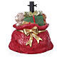 Base per albero Natale 180-240 cm sacco rosso con regali 40x30x35 cm s1