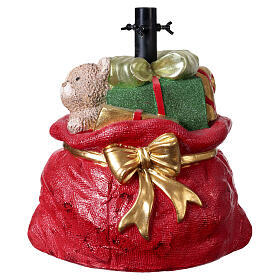 Base para árvore de Natal saco vermelho com presentes 40x30x35 cm