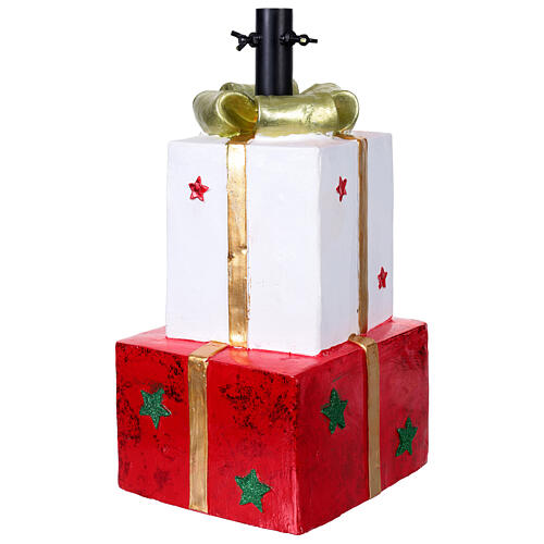 Base per albero Natale due pacchi regalo 25x20x40 cm 3