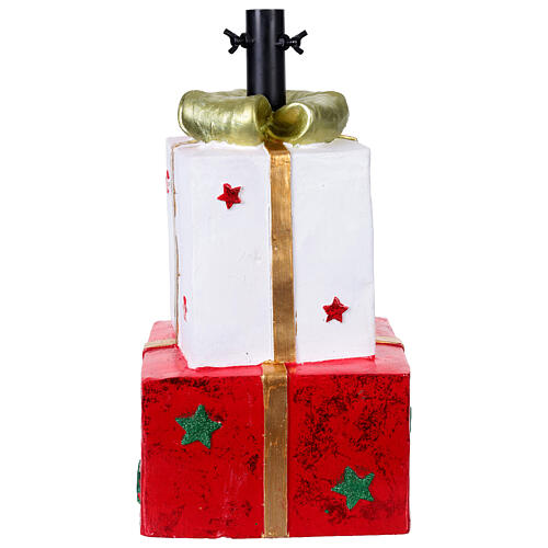 Base per albero Natale due pacchi regalo 25x20x40 cm 5