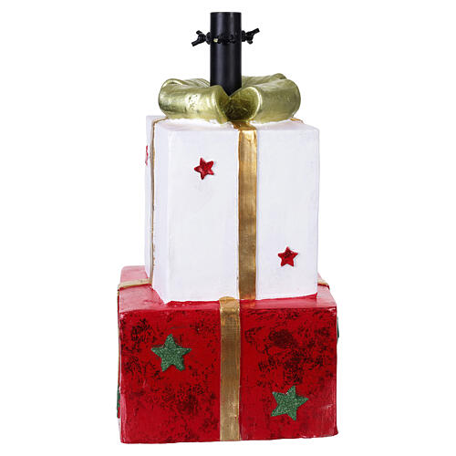 Base per albero Natale 150-210 cm due pacchi regalo 25x20x40 cm 1