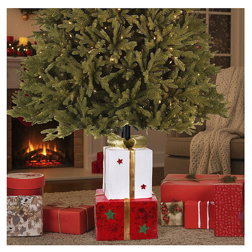 Base per albero Natale 150-210 cm due pacchi regalo 25x20x40 cm 2