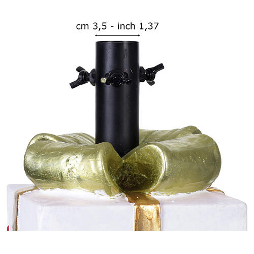 Base per albero Natale 150-210 cm due pacchi regalo 25x20x40 cm 4
