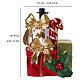 Base para árbol Navidad regalos lazos dorados y acebo 35x28x45 cm s3