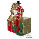 Base para árbol Navidad regalos lazos dorados y acebo 35x28x45 cm s4