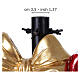 Base para árbol Navidad regalos lazos dorados y acebo 35x28x45 cm s5