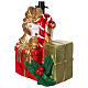 Base per albero Natale regali fiocchi oro e agrifoglio 35x30x45 cm s3