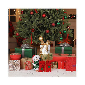 Base per albero Natale regali e pinguino 30x20x45 cm