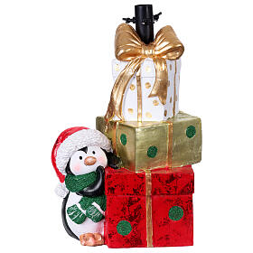 Base per albero Natale regali e pinguino 30x20x45 cm