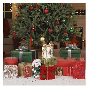 Base per albero Natale regali e pinguino 30x20x45 cm