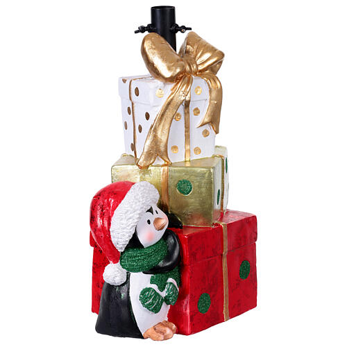Base per albero Natale regali e pinguino 30x20x45 cm 4