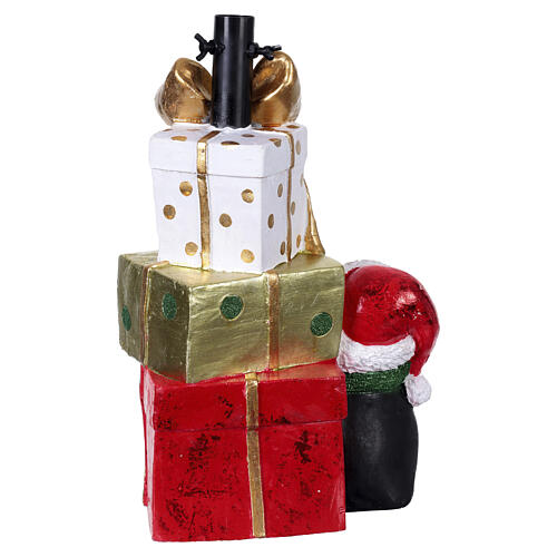 Base per albero Natale 150-210 cm regali e pinguino 30x20x45 cm 6