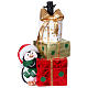 Base per albero Natale regali e pinguino 30x20x45 cm s1