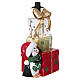 Base per albero Natale 150-210 cm regali e pinguino 30x20x45 cm s5
