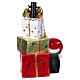 Base per albero Natale 150-210 cm regali e pinguino 30x20x45 cm s6