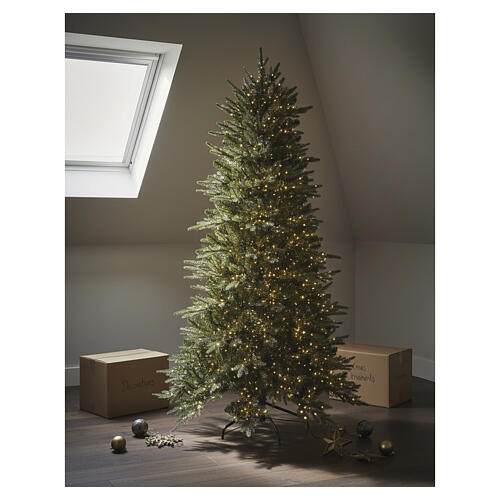 Tanelin 83-inch prelit Christmas tree with 2910 LEDs, slim design, poly, Winter Woodland 2