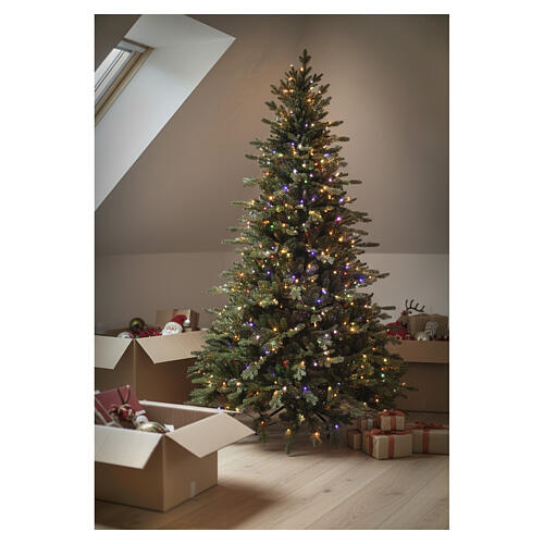 Choinka 270 cm 1048 LED biało ciepłe wielokolorowe, Litzner, zielona, Winter Woodland 4