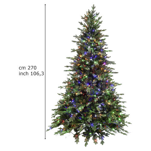 Christmas Tree 270cm Pre-lit 1048 Warm White Multicolor LED Litzner Green Winter Woodland 3