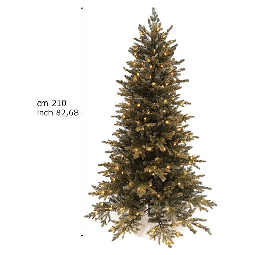 Árbol de Navidad Valsorey preiluminado 496 LED 100% Poly Feel Real verde 210cm Winter Woodland 3
