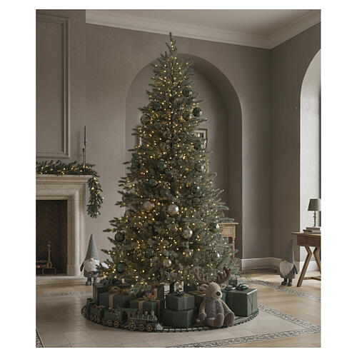 Árbol de Navidad Valsorey preiluminado 496 LED 100% Poly Feel Real verde 210cm Winter Woodland 4