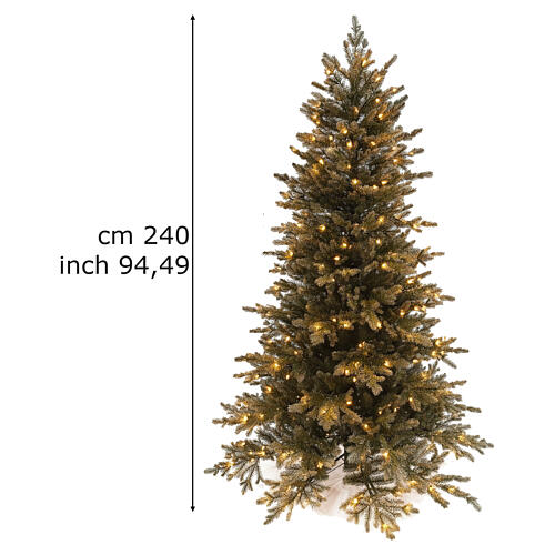 Sapin de Noël Valsorey prééclairé 688 LEDs 100% Poly Feel Real vert 240 cm Winter Woodland 3
