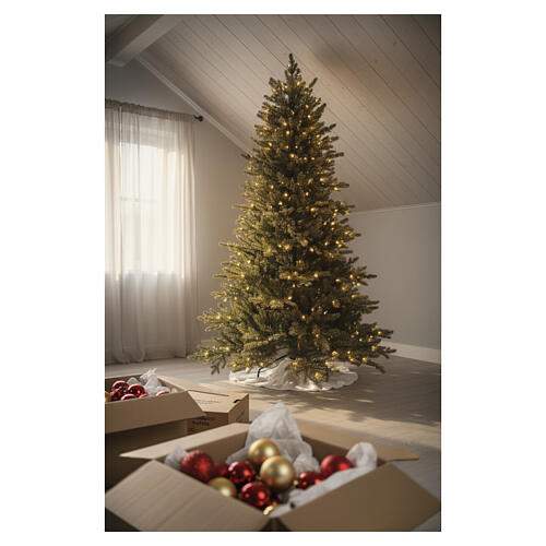 Árvore de Natal Valsorey pré-iluminada 688 LEDs 100% Poly Feel Real verde 240 cm Winter Woodland 2