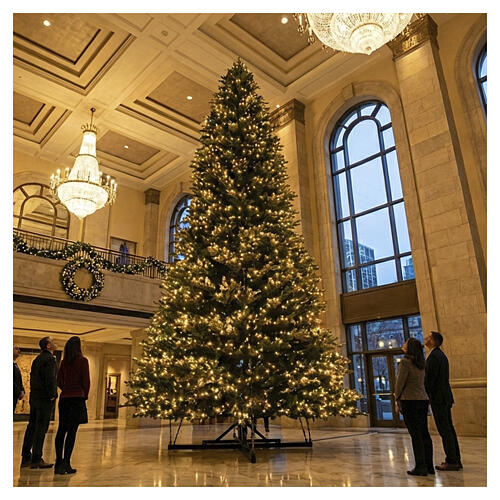 Künstlicher Weihnachtsbaum, Modell Triumph Tree Sherwood Deluxe – 600 cm, mit integrierter Beleuchtung, 3 728 LEDs, Materialmix Poly / PVC 4