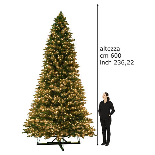 Albero di Natale Deluxe illuminato Poly Triumph treed 3728 LED 600 cm int 3