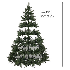 Albero di Natale Black box trees Presentation con ripiani verde 230 cm PVC