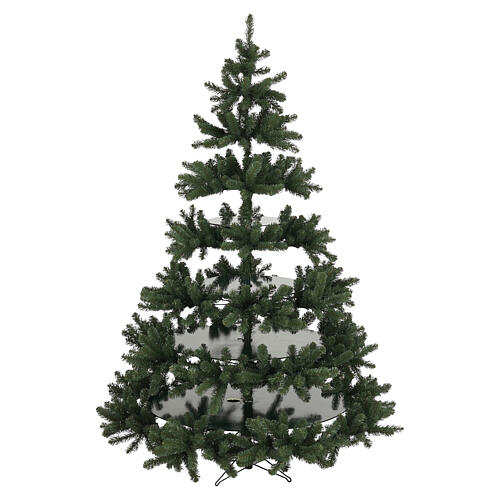 Albero di Natale Black box trees Presentation con ripiani verde 230 cm PVC 1