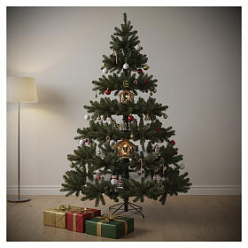 Árvore de Natal Presentation Black Box verde com prateleiras 230 cm PVC