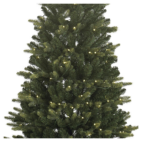 POP-UP prelit Christmas tree, 200 warm white LEDs, 70 in, slim Poly Fish model 6