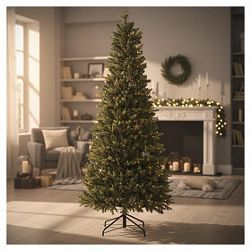 Albero POP-UP prelit 200 LED bianco caldo 180 cm slim Poly mod. Pesci