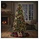 Albero Natale POP-UP verde 210 cm 300 LED bianco caldo slim Poly mix mod. Pesci s2