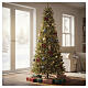 Albero Natale POP-UP verde 210 cm 300 LED bianco caldo slim Poly mix mod. Pesci s4
