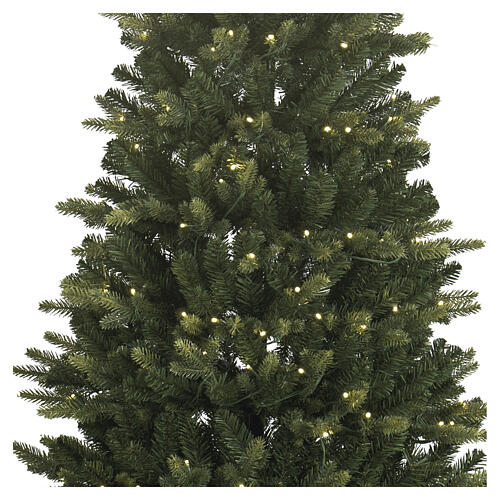 Albero Natale 240 cm POP-UP 500 LED bianco caldo giochi luce mod. Pesci slim Poly 2