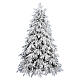 Albero Natale Crystal floccato realistico PE PVC 210 cm s1