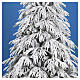Albero Natale Crystal floccato realistico PE PVC 210 cm s3