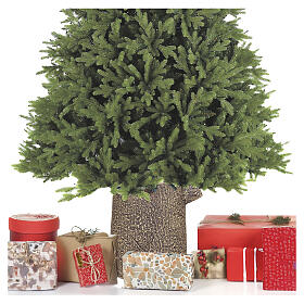 Base albero Natale tronco dipinto due rami 30x20 cm