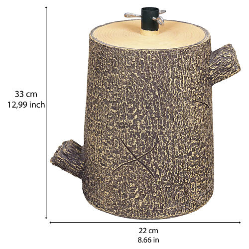 Base albero Natale 150-210 cm tronco dipinto due rami 30x20 cm 3