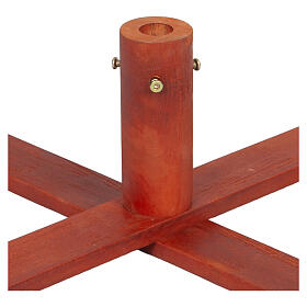 Base albero di Natale diam 43 cm per pinetti legno rosso dipinto