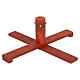 Base albero di Natale diam 43 cm per pinetti 120-150 cm legno rosso dipinto s1