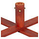 Base albero di Natale diam 43 cm per pinetti 120-150 cm legno rosso dipinto s4